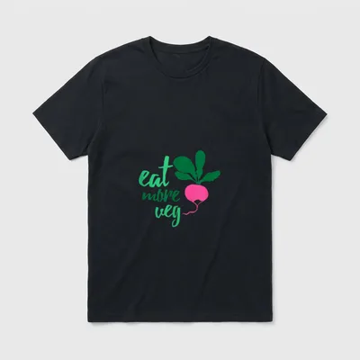 Vegan Eat More Veggies Veggie & Vegetable Shirts T-Shirt – Classic T-Shirt in Black
