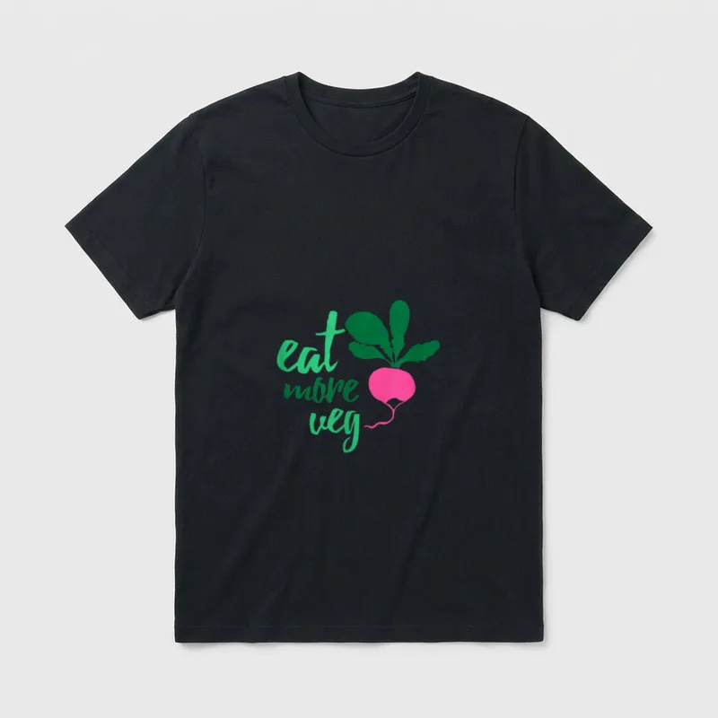 Vegan Eat More Veggies Veggie & Vegetable Shirts T-Shirt – Classic T-Shirt in Black