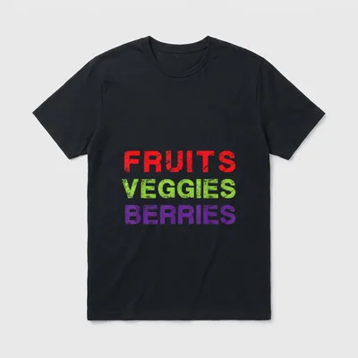 Fruits Veggies Berries Healthy T-Shirt – Classic T-Shirt in Black