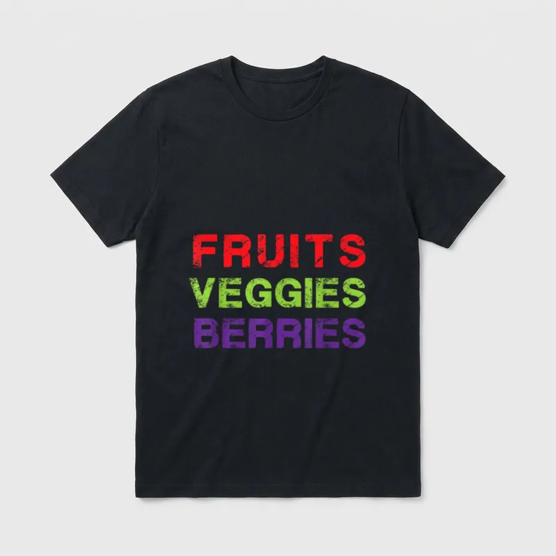 Fruits Veggies Berries Healthy T-Shirt – Classic T-Shirt in Black