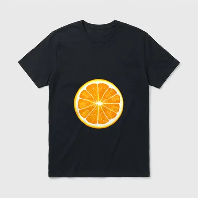 Giant Orange Slice Fruit T-Shirt – Classic T-Shirt in Black