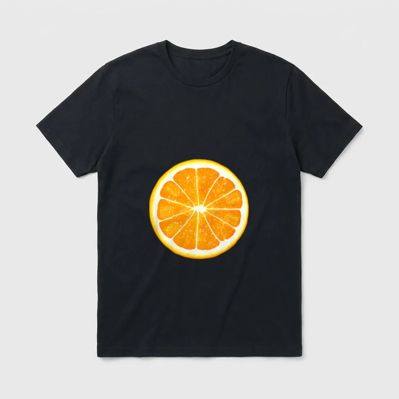 Giant Orange Slice Fruit T-Shirt – Classic T-Shirt in Black