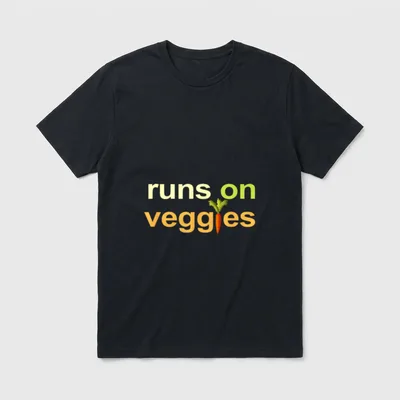 Vegan Vegetarian Runs T-Shirt – Classic T-Shirt in Black