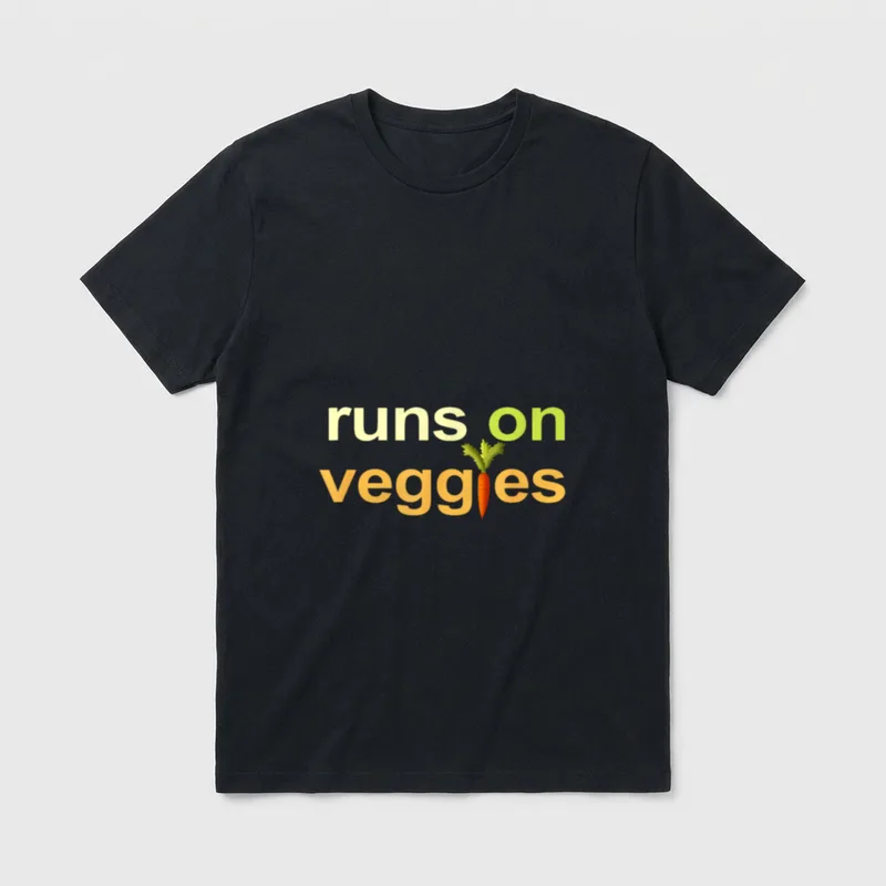 Vegan Vegetarian Runs T-Shirt – Classic T-Shirt in Black