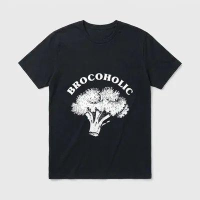 Veganism Brocoholic Broccoli Veggie T-Shirt – Classic T-Shirt in Black