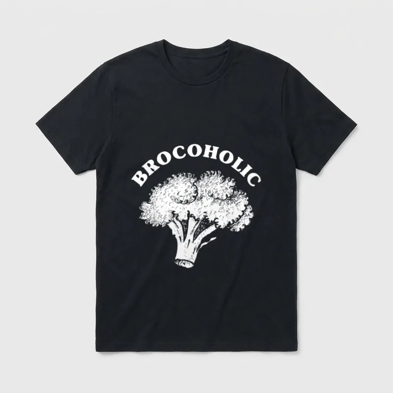 Veganism Brocoholic Broccoli Veggie T-Shirt – Classic T-Shirt in Black