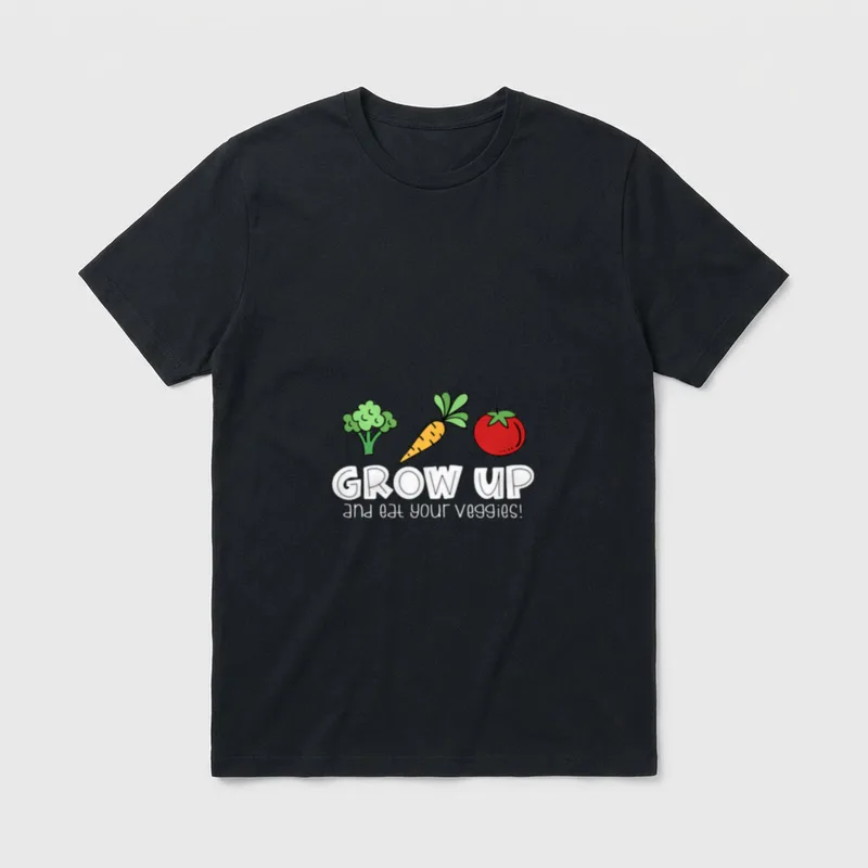 Grow Up Eat T-Shirt – Classic T-Shirt in Black