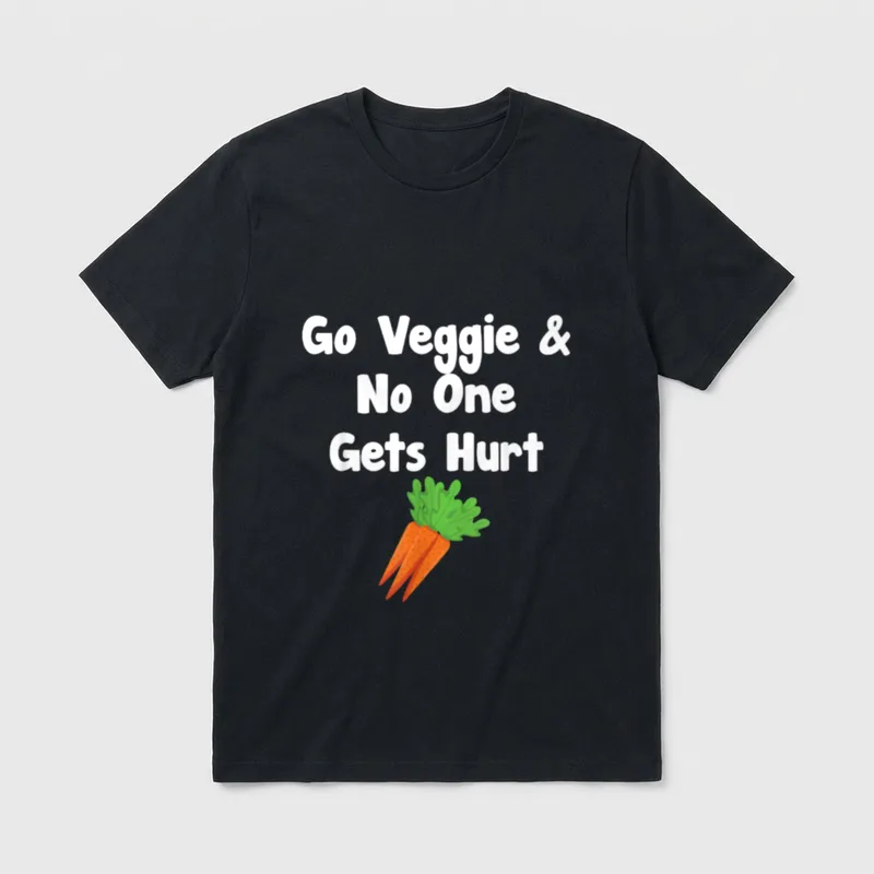 Go Veggie No One T-Shirt – Classic T-Shirt in Black