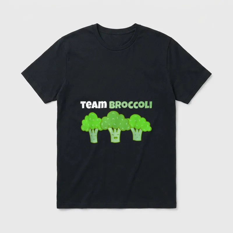 Vegan Team Broccoli Vegetables T-Shirt – Classic T-Shirt in Black