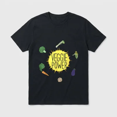 Veggie Power Veggie & Vegetable Shirts T-Shirt – Classic T-Shirt in Black
