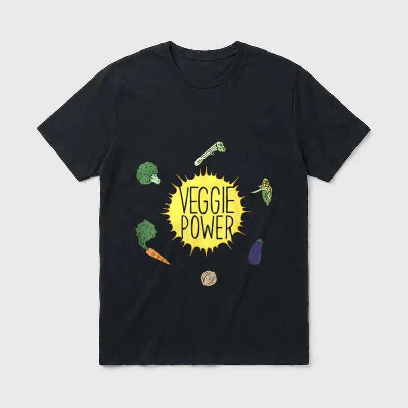 Veggie Power Veggie & Vegetable Shirts T-Shirt – Classic T-Shirt in Black