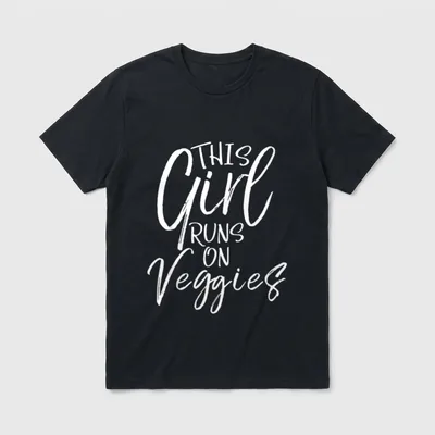 Cute Vegetarian Quote for Women T-Shirt – Classic T-Shirt in Black