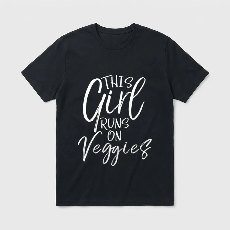 Cute Vegetarian Quote for Women T-Shirt – Classic T-Shirt in Black