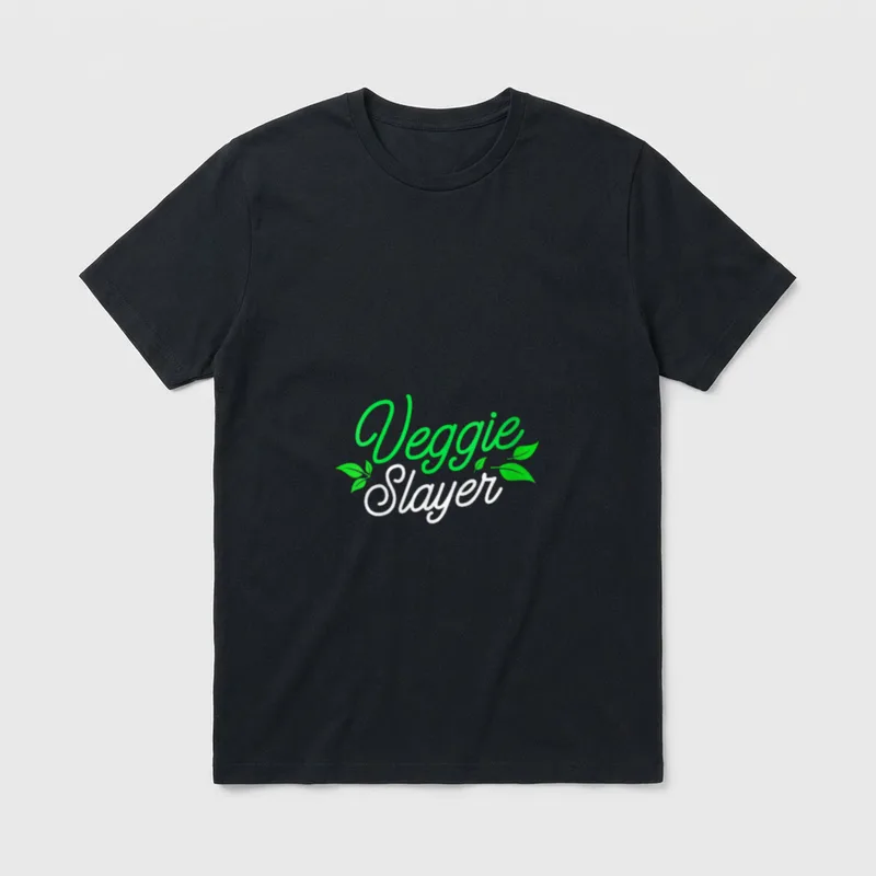 Veggie Slayer Vegan Vegetarian T-Shirt – Classic T-Shirt in Black