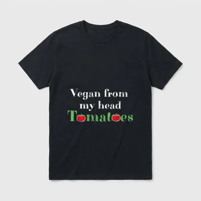 Vegan from My Head Tomatoes Based T-Shirt – Classic T-Shirt in Black