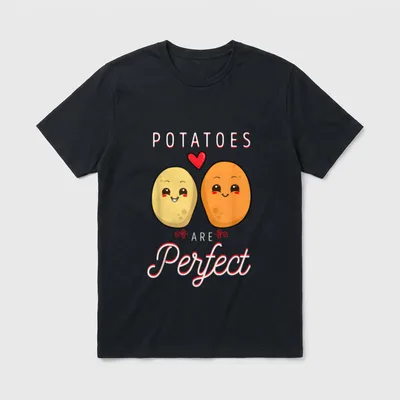 Potato Spud Root Vegetable Veggie & Vegetable Shirts T-Shirt – Classic T-Shirt in Black
