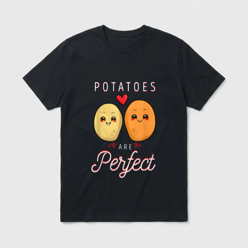 Potato Spud Root Vegetable Veggie & Vegetable Shirts T-Shirt – Classic T-Shirt in Black