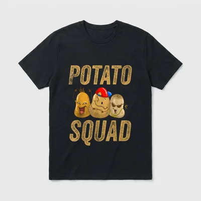 Funny Potato Squad For Men Women T-Shirt – Classic T-Shirt in Black