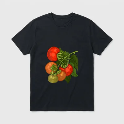 Tomato Vegetable Vintage Graphic Vegetarian T-Shirt – Classic T-Shirt in Black