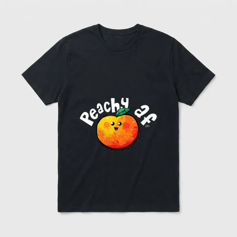 Kawaii Peachy AF Vegan T-Shirt – Classic T-Shirt in Black