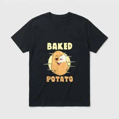 Vegetable Veggies Baked Potato T-Shirt – Classic T-Shirt in Black