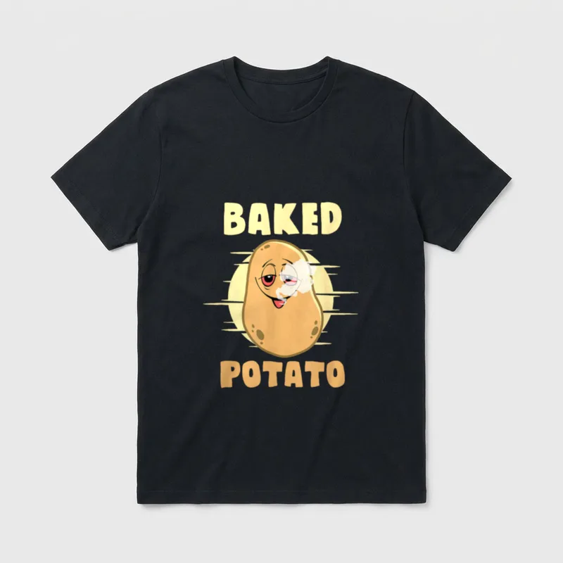 Vegetable Veggies Baked Potato T-Shirt – Classic T-Shirt in Black