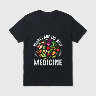 Plants Are Best Medicine T-Shirt – Classic T-Shirt in Black