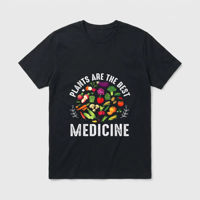 Plants Are Best Medicine T-Shirt – Classic T-Shirt in Black