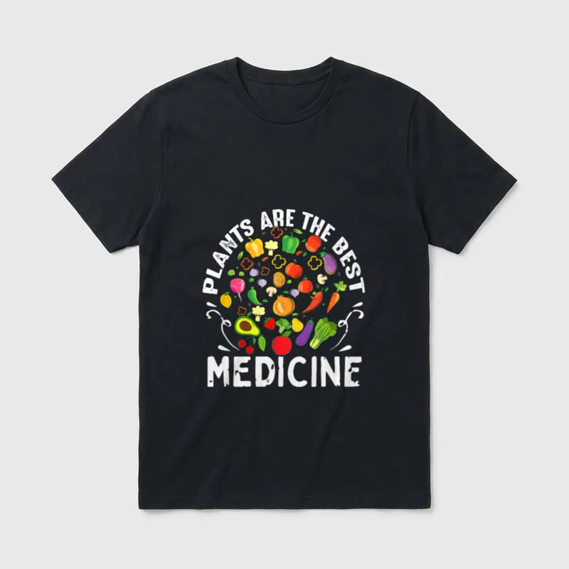 Plants Are Best Medicine Vegan T-Shirt – Classic T-Shirt in Black
