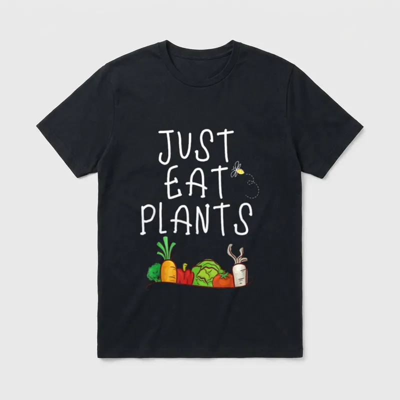 Just Eat Plants T-Shirt – Classic T-Shirt in Black