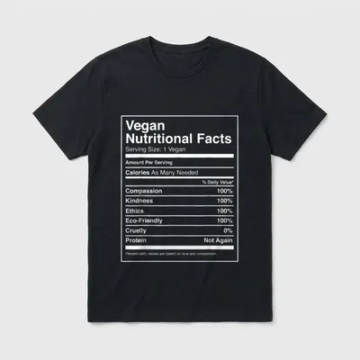 Veganism Vegan Nutritional T-Shirt – Classic T-Shirt in Black