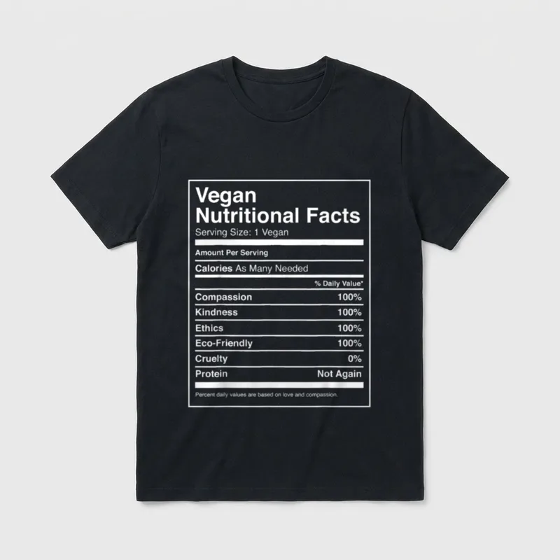 Veganism Vegan Nutritional T-Shirt – Classic T-Shirt in Black