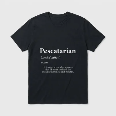 Pescatarian Definition Vegetarian Sea T-Shirt – Classic T-Shirt in Black