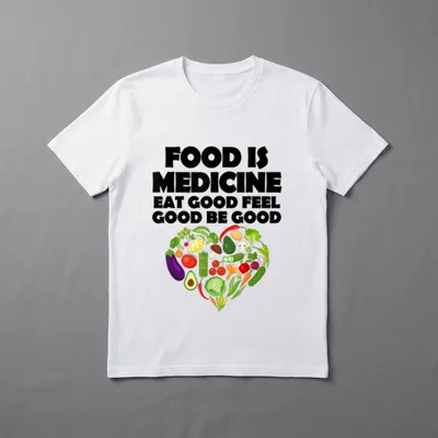 Food is Medicine Healthy T-Shirt – Classic T-Shirt in Black