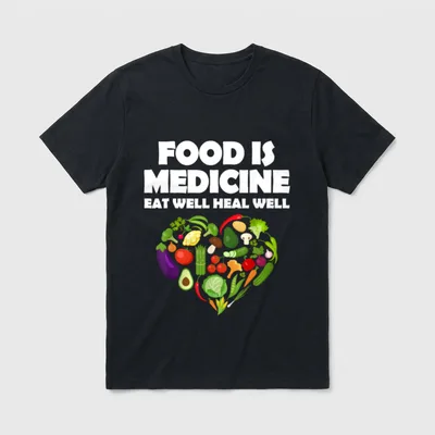 Food Is Medicine T-Shirt – Classic T-Shirt in Black