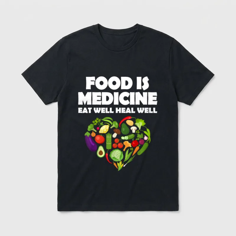 Food Is Medicine T-Shirt – Classic T-Shirt in Black