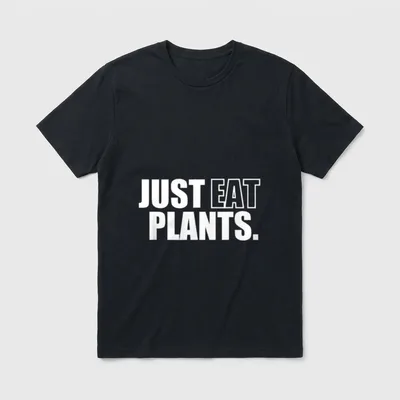 Just Eat Plants Plant T-Shirt – Classic T-Shirt in Black