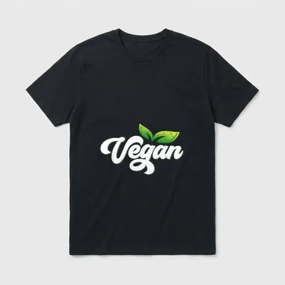 Vegan Plants Healthy Food T-Shirt – Classic T-Shirt in Black
