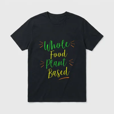 Whole Food Plant Based Lightweight T-Shirt – Classic T-Shirt in Black
