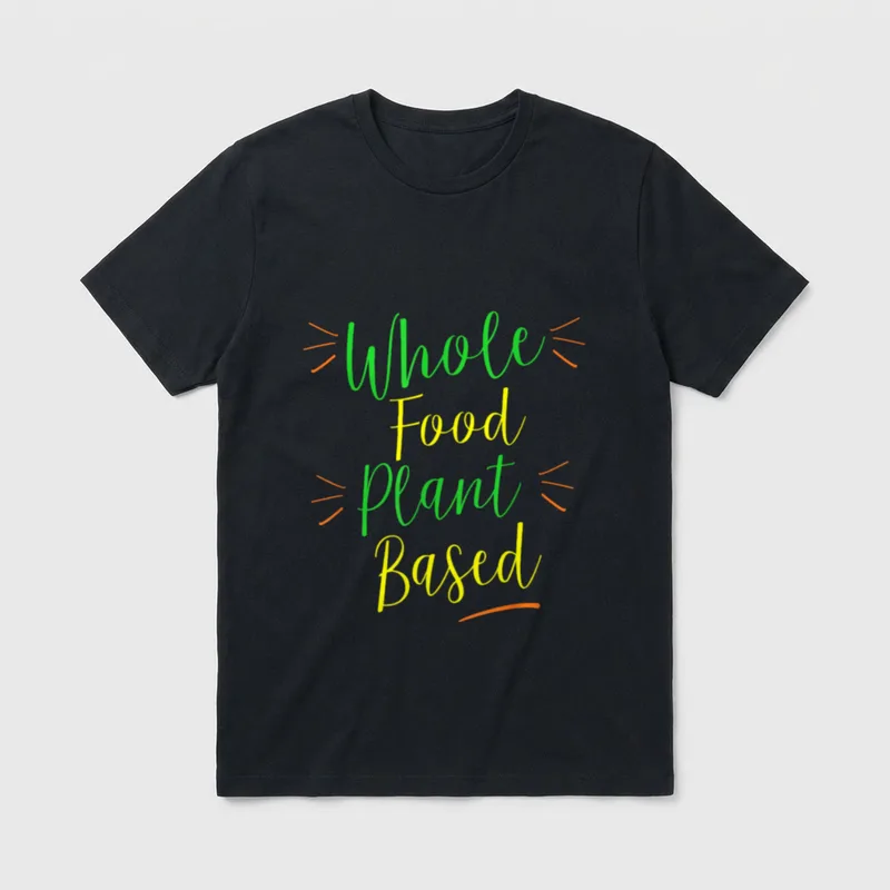 Whole Food Plant Based Lightweight T-Shirt – Classic T-Shirt in Black