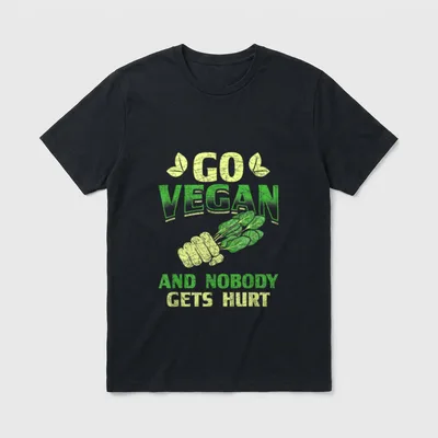 Organic Vegetarian Animal Lovers Vegetarian T-Shirt – Classic T-Shirt in Black
