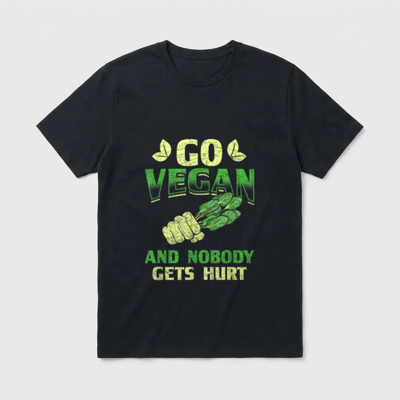 Organic Vegetarian Animal Lovers Vegetarian T-Shirt – Classic T-Shirt in Black