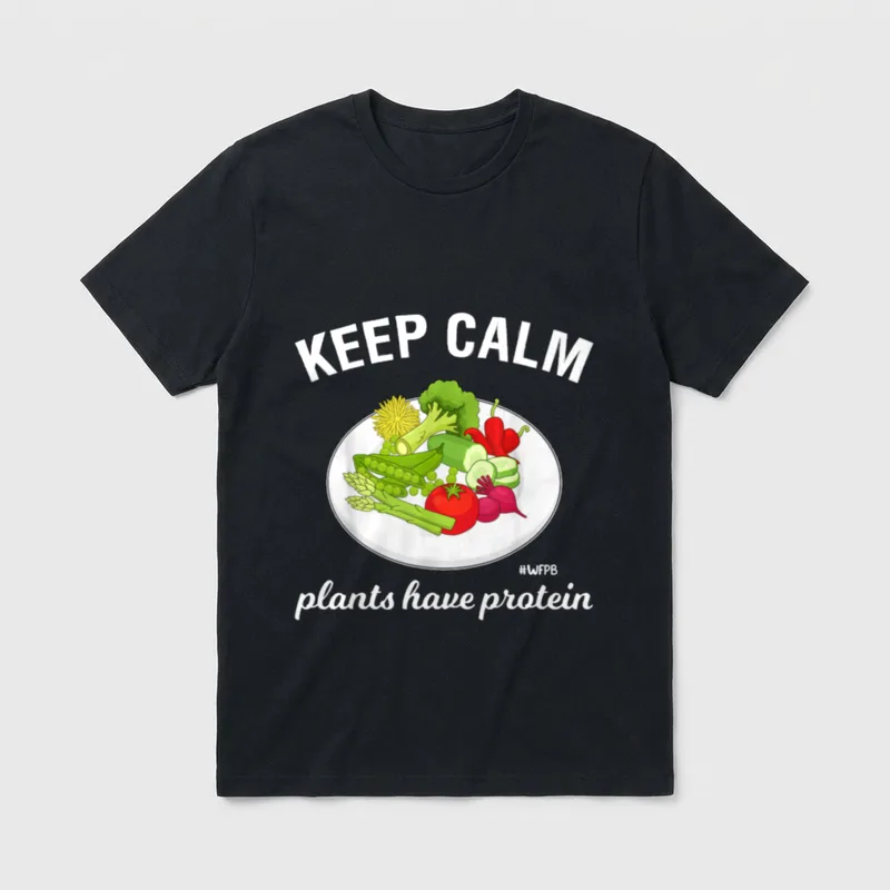 Keep Calm WFPB Whole T-Shirt – Classic T-Shirt in Black