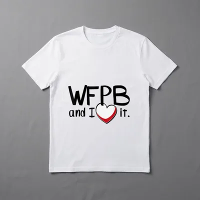 WFPB and I love T-Shirt – WFPB text with a white and red heart icon on a grey background – Classic T-Shirt in Black