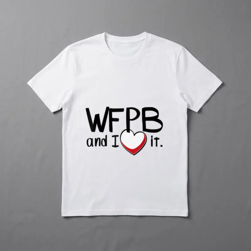 WFPB and I love T-Shirt – WFPB text with a white and red heart icon on a grey background – Classic T-Shirt in Black