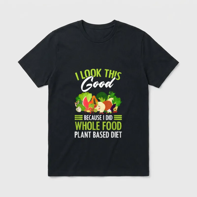 Whole Food Plant-Based Vegan T-Shirt – Classic T-Shirt in Black