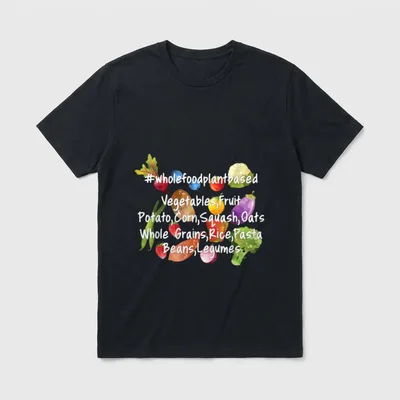 Whole Food Plant Based Low T-Shirt – Classic T-Shirt in Black