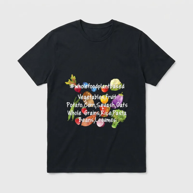 Whole Food Plant Based Low T-Shirt – Classic T-Shirt in Black
