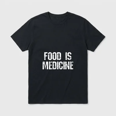 Food is Medicine Vegan Registered T-Shirt – Classic T-Shirt in Black