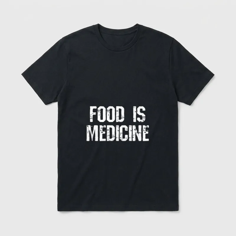Food is Medicine Vegan Registered T-Shirt – Classic T-Shirt in Black
